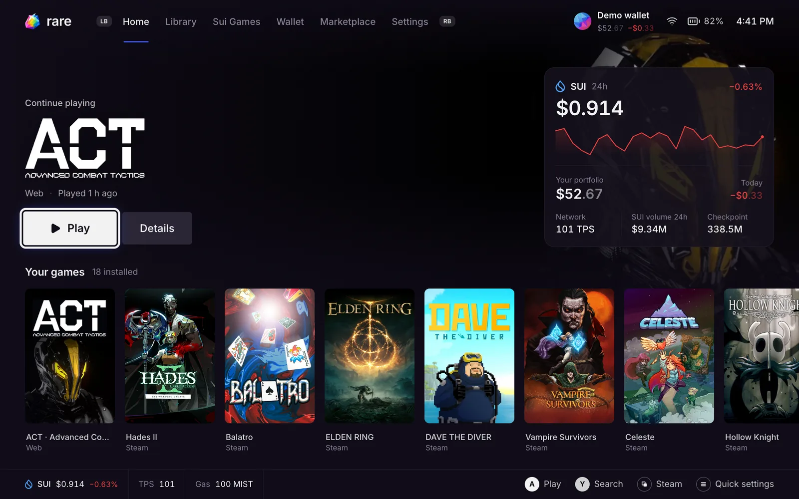 Rare Launcher: Home